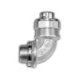 Liquidtight Connector, 90 Degree, 3/4" Diameter, Steel/Zinc By American Fittings STR 7590