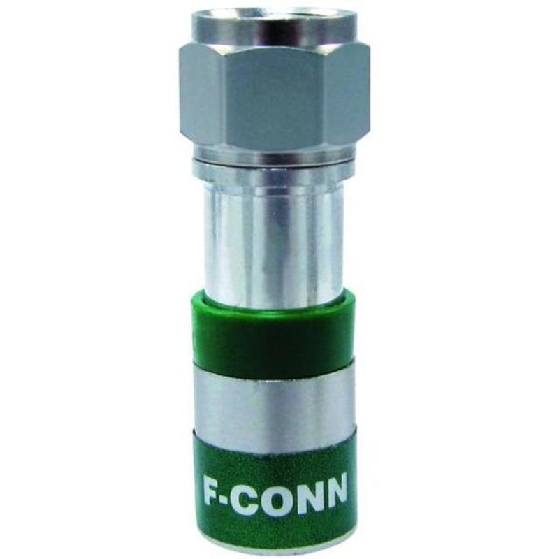 F Connector, RG6, Silver, Water Resistant