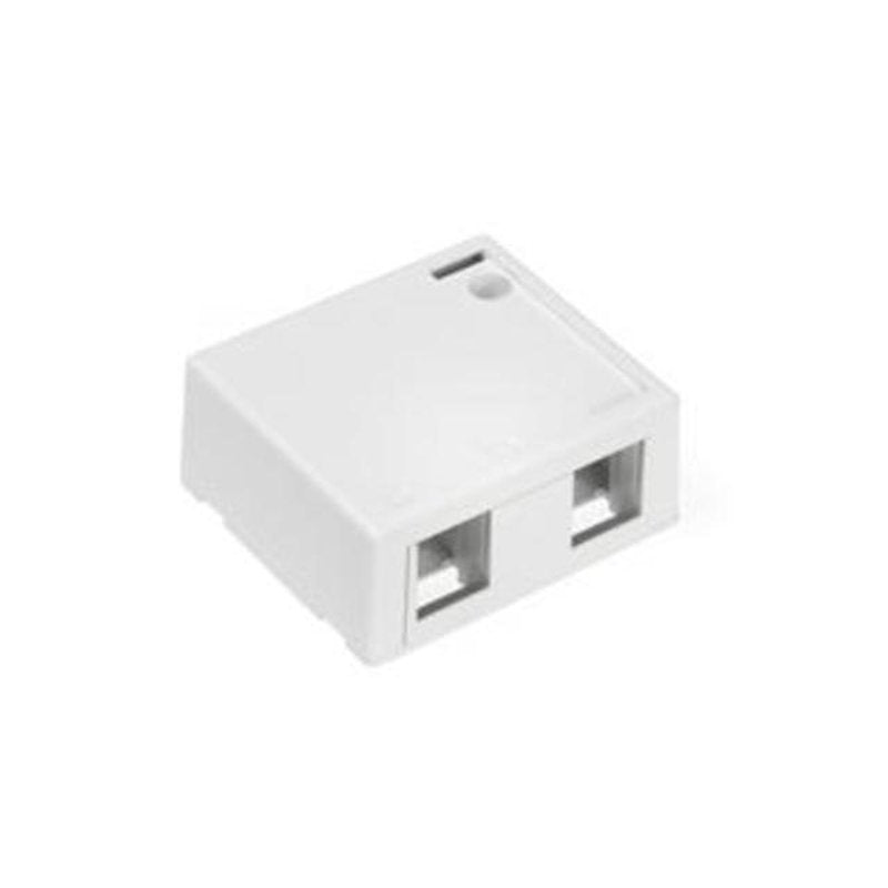 QuickPort Surface Mount Housing, 2-Port, White