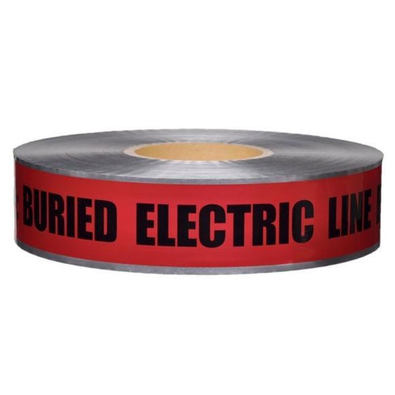 "Caution Buried Electric Line Below" Barricade Tape, 3" x 1000'