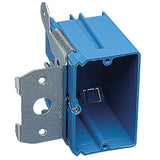 Adjustable New Work Outlet Box, 1 Gang, PVC, Blue By Carlon B121ADJ-40R