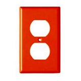 Duplex Receptacle Wallplate, 1-Gang, Nylon, Red By Leviton 80703-R
