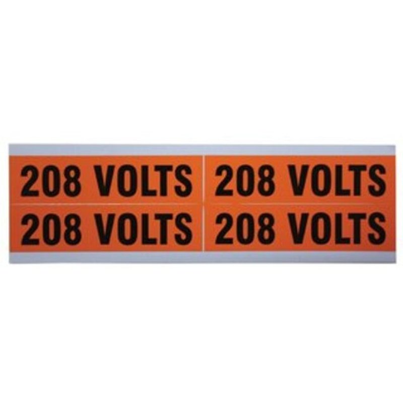 Voltage Marker, Vinyl, 208V