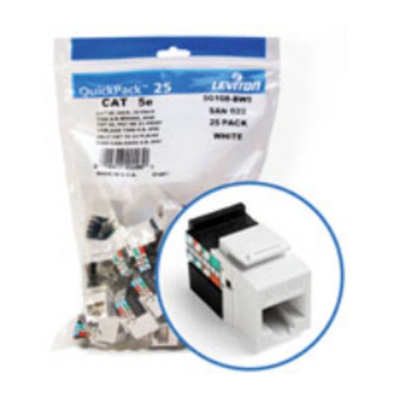 Snap-In Category 5e Connector, White