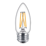LED B11 Candle, Filament Lamp, Medium Base By Philips Lighting 3.3B11/PER/927-922/CL/G/E26/WGX1FB T20