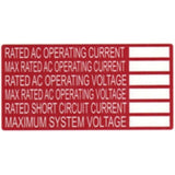AC Rating Label By HellermannTyton 596-00240