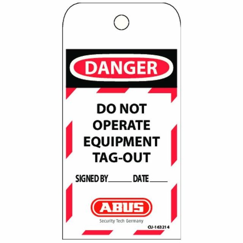Laminated Vinyl Do Not Operate Safety Tag