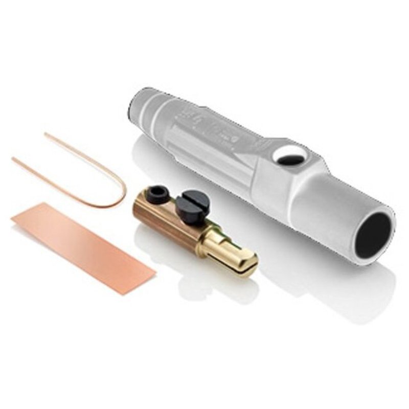 Cam-Type, Detachable Male Plug Set Screw, White