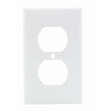 Duplex Receptacle Wallplate, 1-Gang, Nylon, White By Leviton 80703-W