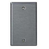 Blank Wallplate, 1-Gang, Stainless Steel, Standard, Box Mount By Leviton 84014