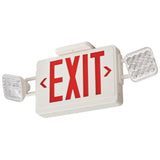 Red/Green LED Exit/Unit Combo, Square Lamp Heads By Lithonia Lighting ECRG SQ