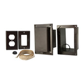 Weatherproof-In-Use Box, 1-Gang, Recessed, Vertical, Metallic, Brown Cover By Arlington DVB1BR