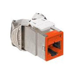 Atlas-X1 Cat 6A Shielded QuickPort Connector, Component-Rated, Orange By Leviton 6ASJK-RO6