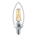 LED Lamp, B11, 3.3 Watt, 300 Lumen, 2700K, 120V By Philips Lighting 3.3B11/PER/927-922/CL/G/E12/WGX 1FB T20