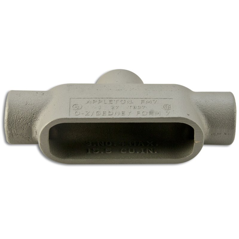 Conduit Body, Type: TB, Size: 1/2", Form 35, Malleable Iron
