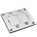 Duplex Cover Plate, 1-Gang, Brushed Aluminum, OmniBox By Wiremold 828R-TCAL