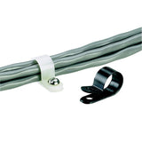 Fixed Diameter Cable Clamp, Nylon, White, .19