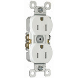 Tamper Resistant Duplex Receptacle, 15A, 125V, White By Pass & Seymour 3232-TRW