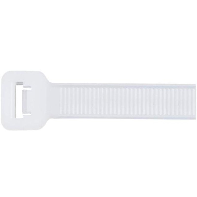 Cable Tie, Standard, 14.6" Long, Nylon, Natural Color, 100/Pack