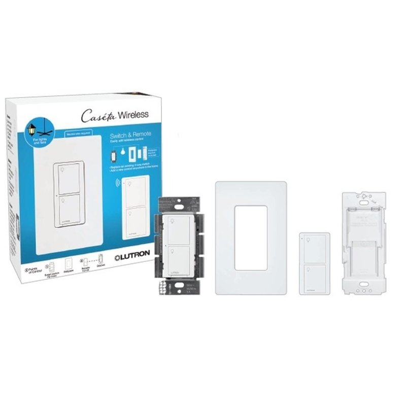 Caseta Plug-in Lamp Dimmer with Pico Remote Control Kit by Lutron, P-PKG1P-WH