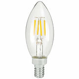 4W B11 LED Flame Tip Lamp, 27K, Clear By TCP FB11D4027EE12C
