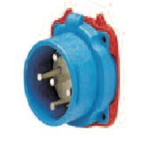 Switch Rated Inlet, 30A, 3P, 480V By Meltric 33-38043