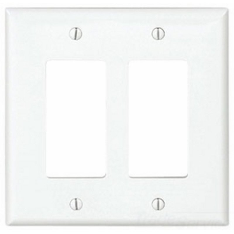 Wallplate 2G Decorator Poly Mid WH
