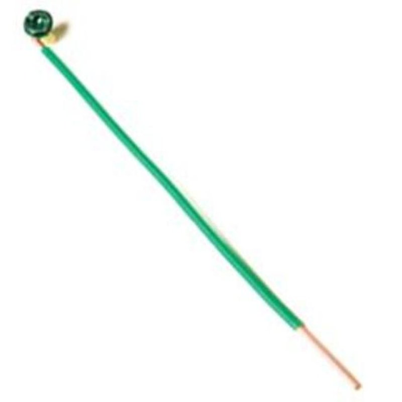 Grounding Pigtail/Screw, 12 AWG Solid, 6-1/2" Long