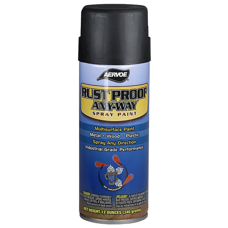 Rust Prf Rust Proof Any-Way Paint, Flat Black By Dottie 312 – Electrical Parts
