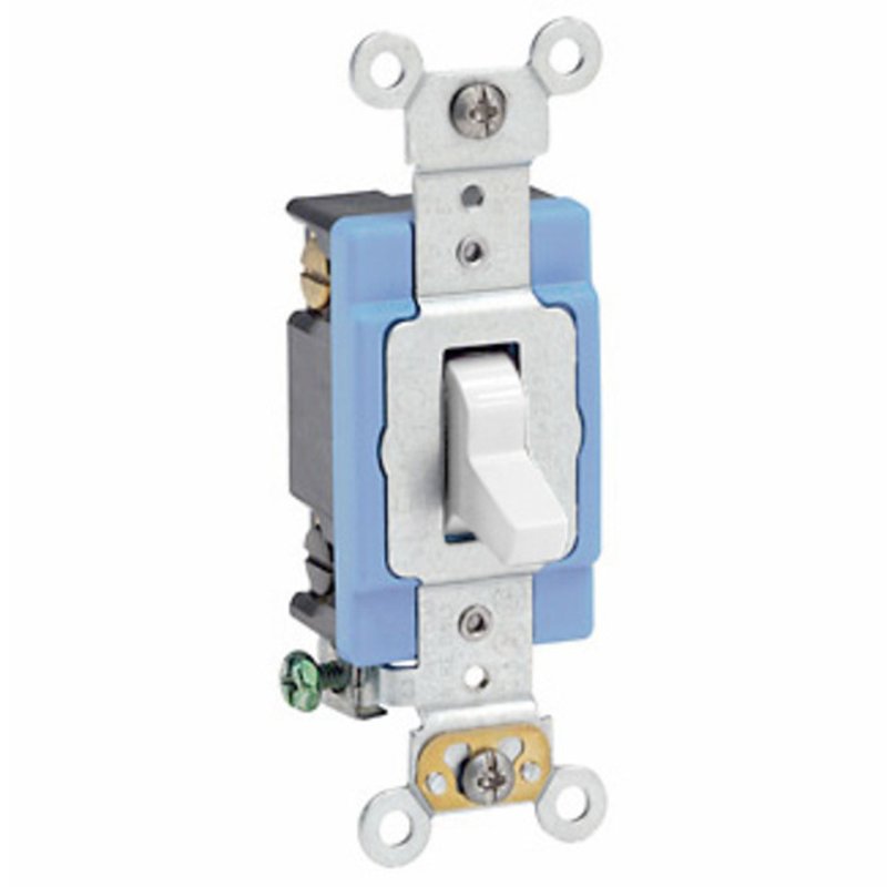 4-Way Toggle Switch, 15A, 120/277V, White, Industrial Grade