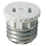 Lampholder to Outlet, White  By Leviton 125