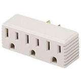 15 Amp, 125V AC, 3-Outlet Adaptor, Non-Grounded, NEMA 5-15, Beige By Southwire 99138823