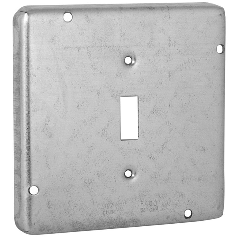 4-11/16" Square Exposed Work Cover, (1) Toggle Switch