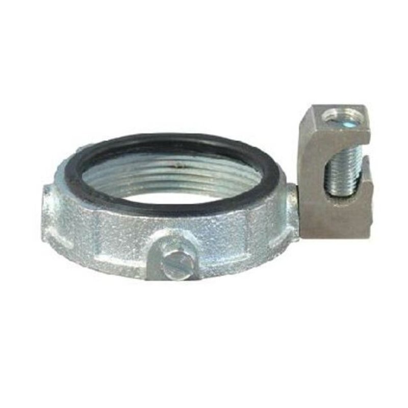 Grounding Bushing, 1-1/2", Threaded, Insulated, Malleable Iron