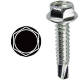 Self-Drilling Screw, Hex Washer Head, 8 x 1/2