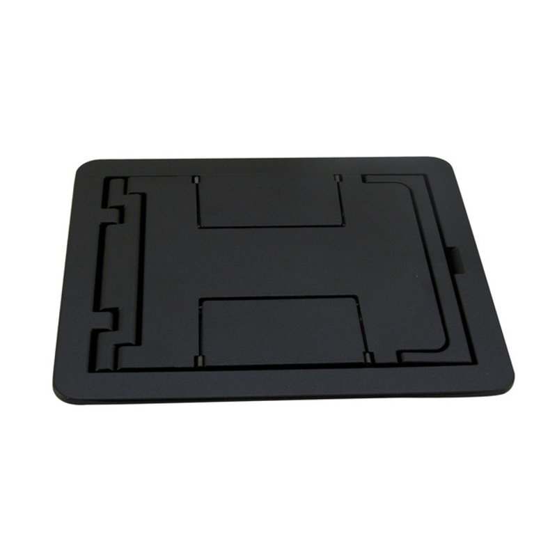 Blank, Flanged Cover Assembly, Black, Die Cast Aluminum
