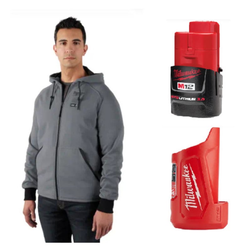 M12™ Heated Hoodie Kit, Large, Gray