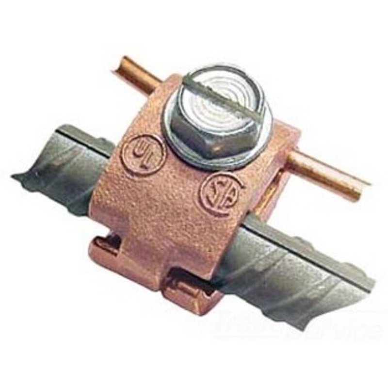 Rebar Ground Clamp, 1/2 to 3/4", 6 to 4/0 AWG, Bronze