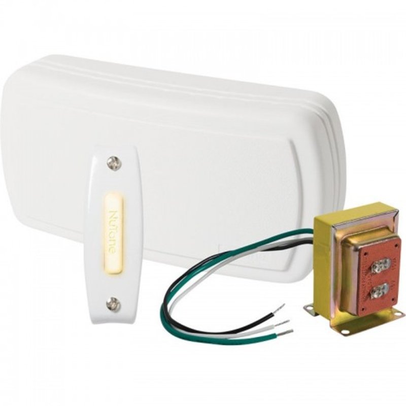 Wired Chime Kit, White, 1-Pushbutton