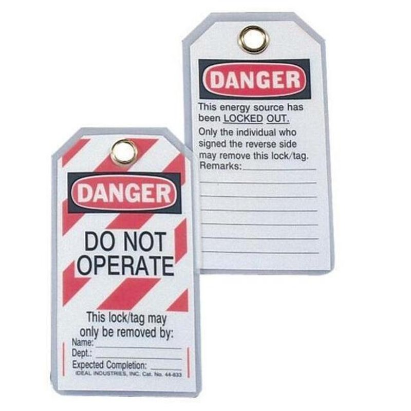 LO Tag, Hvy Duty, "Do Not Operate" Striped, 5/Card