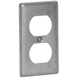 Handy Box Cover, Duplex Receptacle Type, Drawn, Steel By Appleton 2510