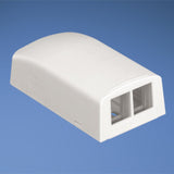 Multimedia Outlet Housing, NetKey, Surface, White, 2-Ports By Panduit NK2BXWH-A