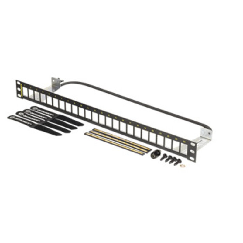 QuickPort Patch Panel, 48-port, 1RU. Cable management bar not included –  Leviton