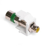 RCA Compression Connector, RG6 Quad, Yellow  By Leviton 40782-RYW