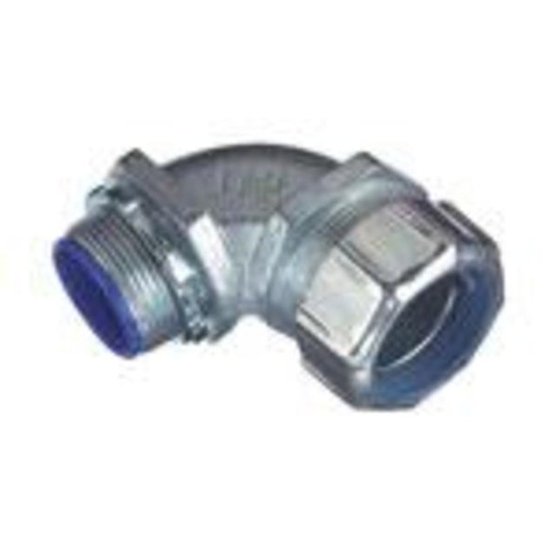 Liquidtight Connector, 90°, 3/4", Insulated, Malleable Iron