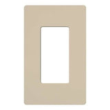 Dimmer/Fan Control Wallplate, 1-Gang, Satin Series, Taupe Finish By Lutron SC-1-TP