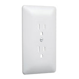 1-Gang MASQUE® Wallplate, Duplex, White By Hubbell-TayMac 2000W