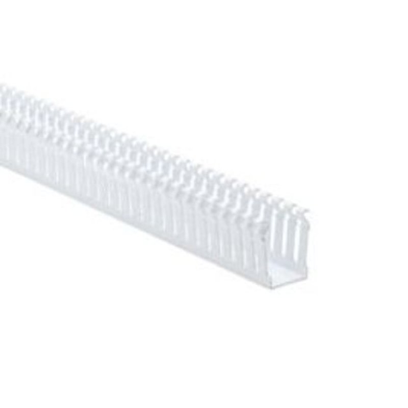 HD Slotted Wall Wiring Duct, 1"x1.5", NA, White