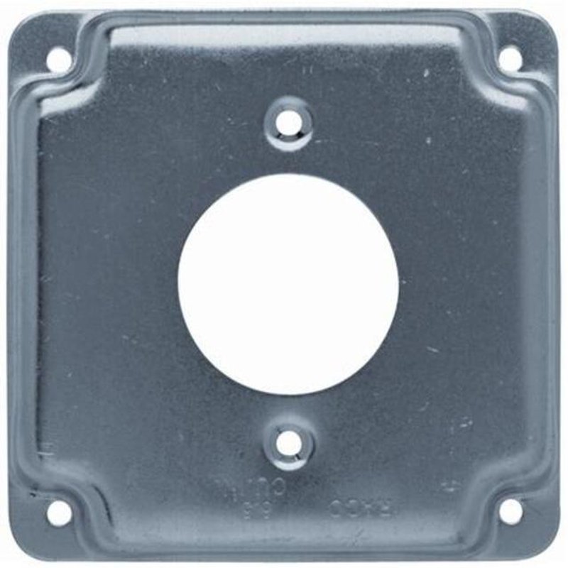 4-11/16" Square Exposed Work Cover, (1) Single Receptacle
