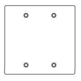 2-Gang FS/FD Series Device Box Cover, Blank By Hubbell-Killark 2FBC